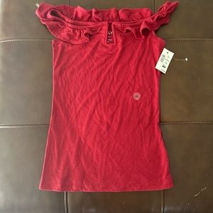 Brand new red off the shoulder shirt with tags ✨